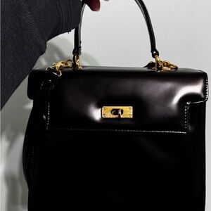 Mila Schon Vintage Style Black Handbag